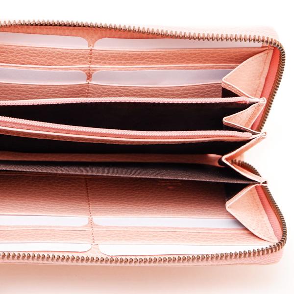 グッチ GUCCI バタフライスタッズ ラウンドファスナー 長財布 ピンク [レディース] 499363 CAOGT 5969