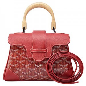 ゴヤール  サイゴン ミニ ハンドバッグ 2WAY ショルダー 赤 レア ヘリンボーン レディース GOYARD SAIGON MINI G2020678
