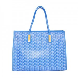 ゴヤール  goyard ゴマルキーズ　トートバッグ　PVC×カーフ　ブルー(青)　ショルダーバッグ　ハンドバッグ G2020685