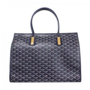 ゴヤール goyard ゴマルキーズ　トートバッグ　PVC×カーフ マリンブルー ショルダーバッグ　ハンドバッグ G2020692