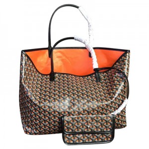 ゴヤールGOYARD ​ サンルイ クレール・ヴォア PM SAC SAINT LOUIS CLAIRE VOIE オレンジ 黒 ショッパー リボン ラッピング G2020882