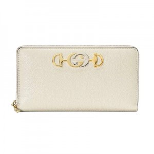 グッチ GUCCI ズゥミ レザー ラウンドファスナー ウォレット 長財布 [レディース]  570661 1b90x 6436
