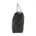 ゴヤールGOYARD   サンルイPM ヘリンボーン柄　 トートバッグ キャンバス レザー 綿、麻 ブラック レディース G2020668