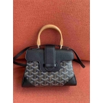 ゴヤール  サイゴン ミニ ハンドバッグ 2WAY ショルダー 黒 レア ヘリンボーン レディース GOYARD SAIGON MINI G2020676