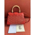 ゴヤール  サイゴン ミニ ハンドバッグ 2WAY ショルダー 赤 レア ヘリンボーン レディース GOYARD SAIGON MINI G2020678