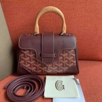 ゴヤール  サイゴン ミニ ハンドバッグ 2WAY ショルダー ブルゴーニュ レア ヘリンボーン レディース GOYARD SAIGON MINI G2020681
