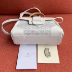 ゴヤール  サイゴン ミニ ハンドバッグ 2WAY ショルダー 白 レア ヘリンボーン レディース GOYARD SAIGON MINI G2020682