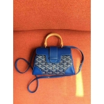ゴヤール  サイゴン ミニ ハンドバッグ 2WAY ショルダー 青 レア ヘリンボーン レディース GOYARD SAIGON MINI G2020683