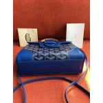 ゴヤール  サイゴン ミニ ハンドバッグ 2WAY ショルダー 青 レア ヘリンボーン レディース GOYARD SAIGON MINI G2020683