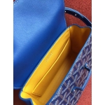 ゴヤール  サイゴン ミニ ハンドバッグ 2WAY ショルダー 青 レア ヘリンボーン レディース GOYARD SAIGON MINI G2020683