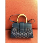 ゴヤール  サイゴン ミニ ハンドバッグ 2WAY ショルダー ダークブルー レア ヘリンボーン レディース GOYARD SAIGON MINI G2020684