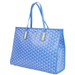 ゴヤール  goyard ゴマルキーズ　トートバッグ　PVC×カーフ　ブルー(青)　ショルダーバッグ　ハンドバッグ G2020685