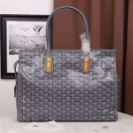ゴヤール goyard ゴマルキーズ　トートバッグ　PVC×カーフ グレー ショルダーバッグ　ハンドバッグ G2020691