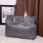 ゴヤール goyard ゴマルキーズ　トートバッグ　PVC×カーフ グレー ショルダーバッグ　ハンドバッグ G2020691