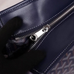 ゴヤール goyard ゴマルキーズ　トートバッグ　PVC×カーフ マリンブルー ショルダーバッグ　ハンドバッグ G2020692