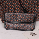 ゴヤールGOYARD ​ サンルイ クレール・ヴォア PM SAC SAINT LOUIS CLAIRE VOIE オレンジ 黒 ショッパー リボン ラッピング G2020882
