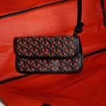 ゴヤールGOYARD ​ サンルイ クレール・ヴォア PM SAC SAINT LOUIS CLAIRE VOIE オレンジ 黒 ショッパー リボン ラッピング G2020882