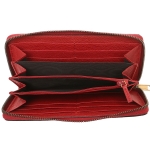 グッチ GUCCI グッチプリント レザー ラウンドファスナー長財布 ロゴ×レッド [レディース] 496317 0GDAT 6461