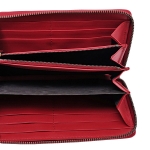 グッチ GUCCI クイーンマーガレット レザー ウォレット ラウンドファスナー 長財布 レッド×アイボリー [レディース] 476069 DYWQT 8225