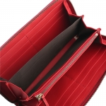 グッチ GUCCI クイーンマーガレット レザー ウォレット ラウンドファスナー 長財布 レッド×アイボリー [レディース] 476069 DYWQT 8225
