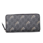グッチ GUCCI タイガー プリント GGスプリーム ラウンドファスナー 長財布 ブラック×グレー [メンズ] 575135 G2BAN 1087