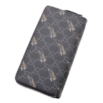グッチ GUCCI タイガー プリント GGスプリーム ラウンドファスナー 長財布 ブラック×グレー [メンズ] 575135 G2BAN 1087