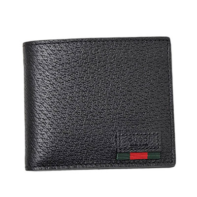 グッチ GUCCI レザー ウォレット 折財布 [小銭入れなし] ブラック [メンズ] 428749 DJ21T 1060