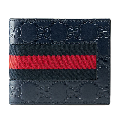 グッチ GUCCI シグネチャー ウェブ 二つ折り財布 408827 CWCLN 8497