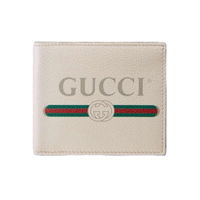 GUCCI グッチ サイフ･小物 二つ折札入れ 財布 カーフ ホワイト 496309 0GCAT 8820 