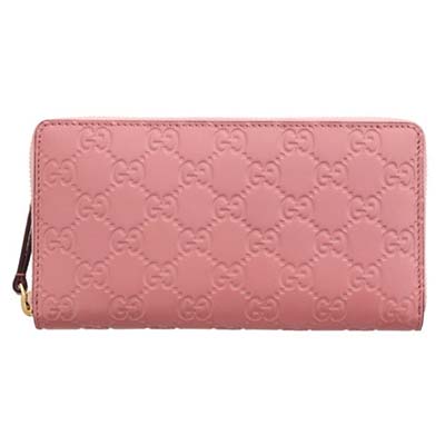 グッチ GUCCI 長財布  ROSE BABY CANDY リネア シグネチャー レザー ラウンドファスナー ピンク系 アウトレット 410102-CWC1G-5812