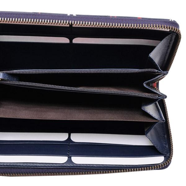 グッチ  GUCCI ゴースト GHOST GGマーモント キルティング レザー ウォレット ラウンドファスナー 長財布 ネイビー [レディース] 448087 DSSCT 417