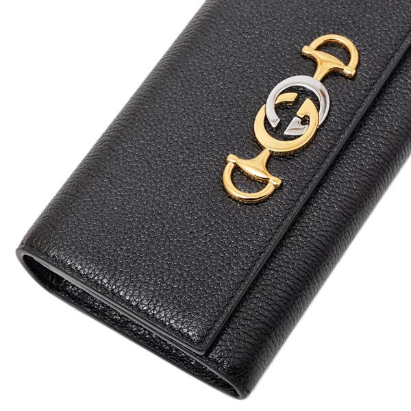 グッチ GUCCI ズゥミ レザー コンチネンタルウォレット 長財布 ブラック [レディース] 573612 1B90X 1000