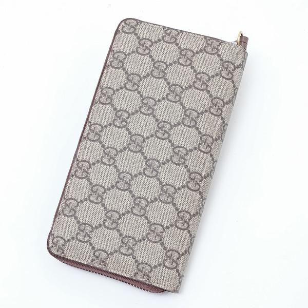 グッチ GUCCI ネオヴィンテージ GGスプリーム ウォレット ラウンドファスナー 長財布 ベージュ×エボニー [メンズ] 473953 K9GOT 8861 
