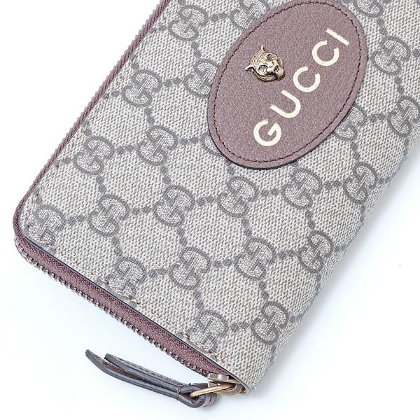 グッチ GUCCI ネオヴィンテージ GGスプリーム ウォレット ラウンドファスナー 長財布 ベージュ×エボニー [メンズ] 473953 K9GOT 8861 