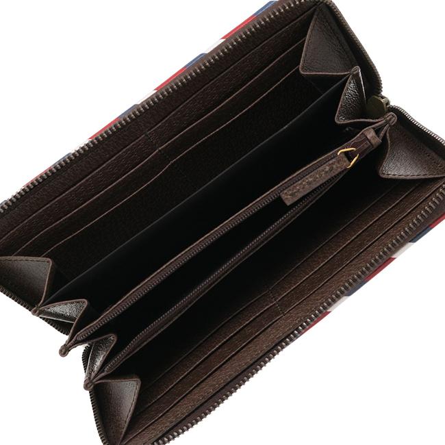 グッチGUCCI  COURRIERワッペンラウンド長財布  ベージュ コンビ 473909 K9GQT 8899