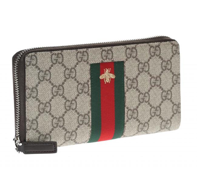 グッチ GUCCI GGスプリーム☆ビー刺しゅう入り*ラウンドジップ長財布 408831 KLQCN 8461