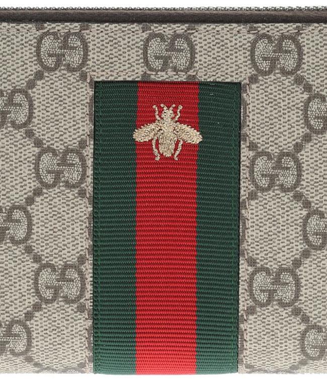 グッチ GUCCI GGスプリーム☆ビー刺しゅう入り*ラウンドジップ長財布 408831 KLQCN 8461
