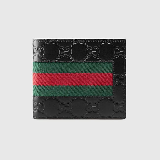 グッチGUCCI  シグネチャー ウェブ 二つ折り財布 408827 CWCLN 1060