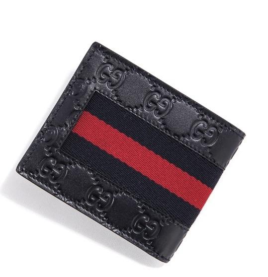 グッチ GUCCI シグネチャー ウェブ 二つ折り財布 408827 CWCLN 8497