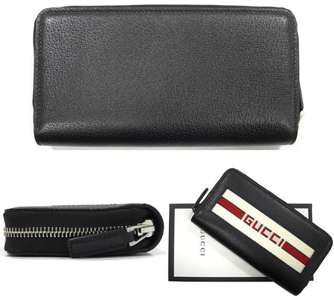 グッチGUCCI  財布 ラウンドファスナー財布 レザー ブラック シルバー金具 459138 CWGRN 1094