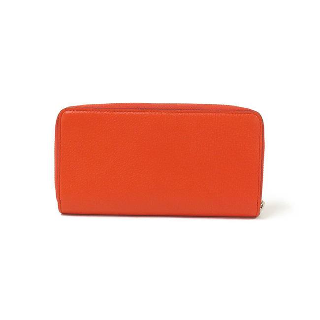 グッチ 財布  GUCCI ストライプ レザー ジップウォレット オレンジ シルバー金具 459138 CWGRN 7572