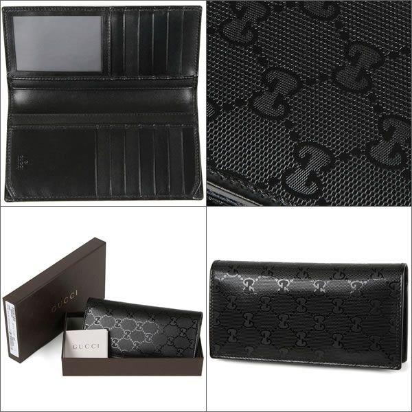 グッチ GUCCI  長財布 グッチシマレザー ブラック 307774 FU49R 1000