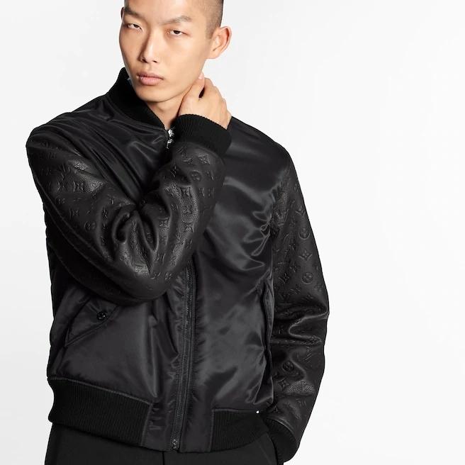 ルイ・ヴィトン LOUIS VUITTON モノグラムレザーミックスジャケット 1A8ARA