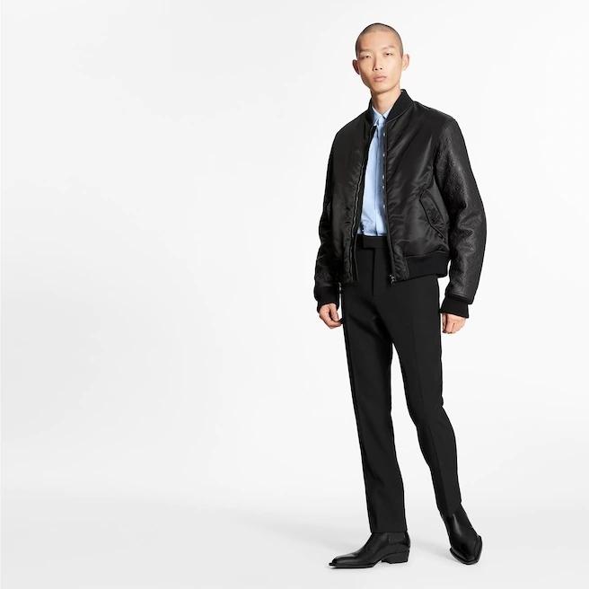 ルイ・ヴィトン LOUIS VUITTON モノグラムレザーミックスジャケット 1A8ARA