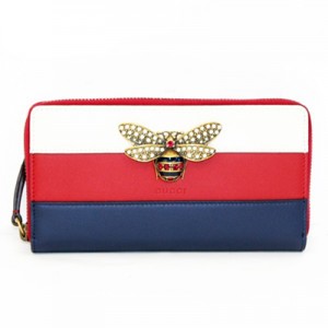 GUCCI グッチ クイーン マーガレット ジップアラウンドウォレット レッド 長財布 476069 DYWPT 4160