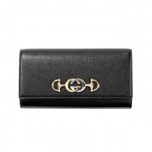 グッチ GUCCI ズゥミ レザー コンチネンタルウォレット 長財布 ブラック [レディース] 573612 1B90X 1000
