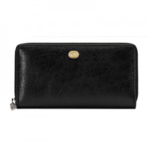 グッチ GUCCI シンプル メタルロゴ レザーメンズ長財布 / ブラック 575988 1GZ0X 1000