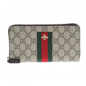 グッチ GUCCI GGスプリーム☆ビー刺しゅう入り*ラウンドジップ長財布 408831 KLQCN 8461