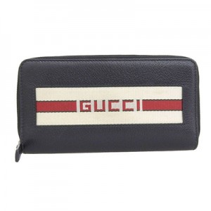 グッチGUCCI  財布 ラウンドファスナー財布 レザー ブラック シルバー金具 459138 CWGRN 1094