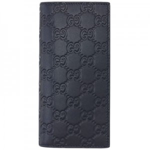 グッチ 財布 GUCCI メンズ 長財布 札入れ マチ付き 小銭入れなし グッチッシマ ネイビー アウトレット 307774 CWC1R 4009